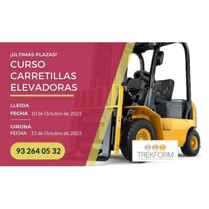 Últimas plazas curso carretillas en Lleida-Girona