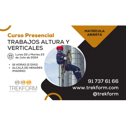 CURSO PRESENCIAL TRABAJOS ALTURA Y VERTICALES EN MADRID