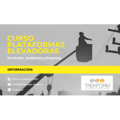 CURSO PLATAFORMAS ELEVADORAS PEMP EN BARCELONA