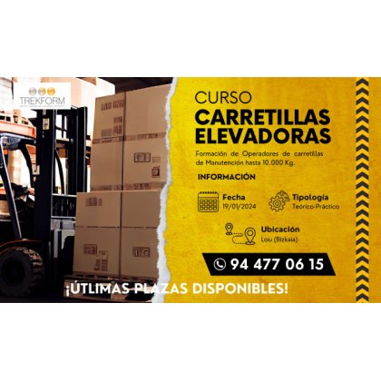 ¡ÚLTIMAS PLAZAS CURSO CARRETILLERO BIZKAIA!