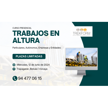 CURSO TRABAJOS EN ALTURA EN TRAPAGARAN, BIZKAIA