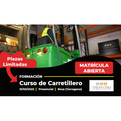 CURSO CARRETILLERO PRESENCIAL CON PRÁCTICAS-REUS