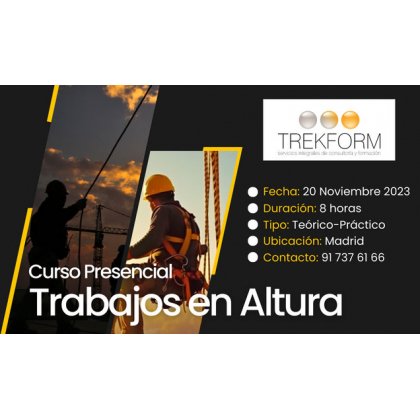 CURSO TRABAJOS ALTURA EN MADRID ¡ÚLTIMAS PLAZAS!