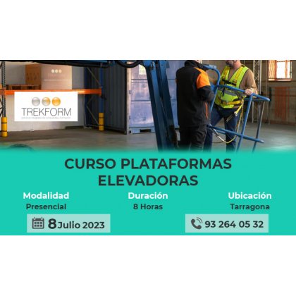 CURSO PLATAFORMAS ELEVADORAS (PEMP) EN TARRAGONA