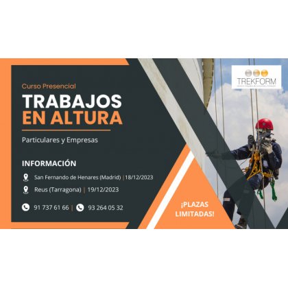 Curso de trabajos en altura en Madrid y Tarragona