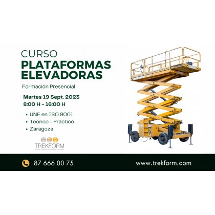 CURSO DE PLATAFORMAS ELEVADORAS PEMP EN ZARAGOZA