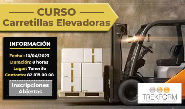 CURSO CARRETILLAS ELEVADORAS EN TENERIFE (2023)