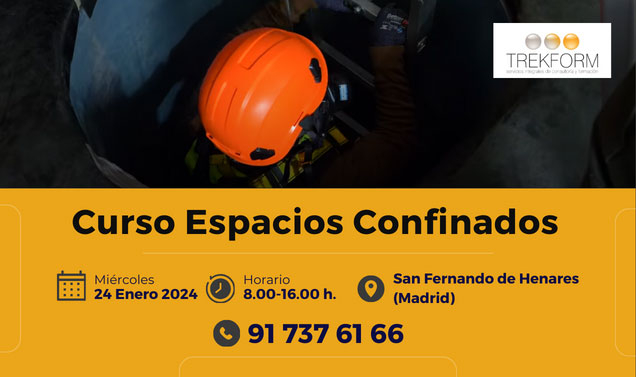 CURSO ESPACIOS CONFINADOS EN MADRID (ENERO 2024)