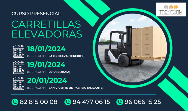 CURSOS DE CARRETILLAS ELEVADORAS-ENERO 2024