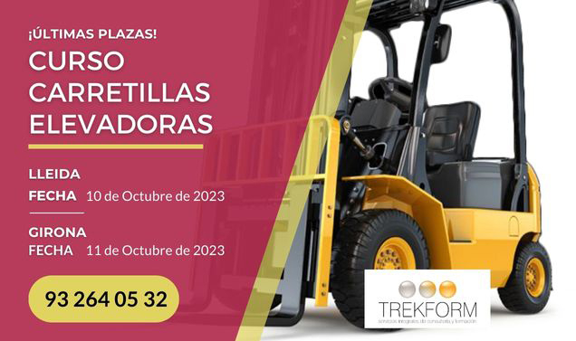 Últimas plazas curso carretillas en Lleida-Girona