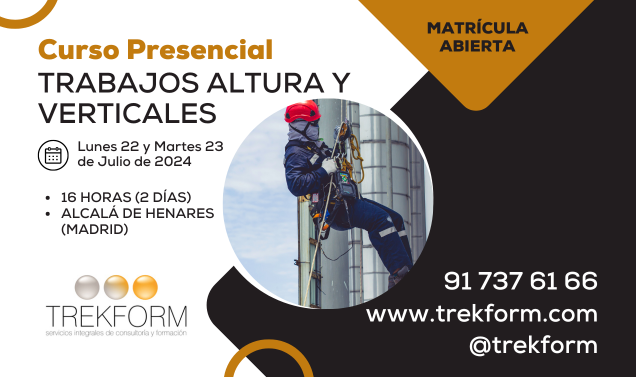 CURSO PRESENCIAL TRABAJOS ALTURA Y VERTICALES EN MADRID