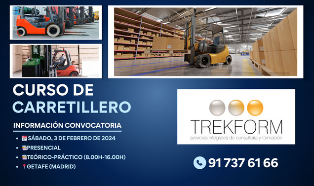 CURSO CARRETILLERO EN GETAFE (MADRID- 3/FEBRERO)