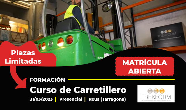 CURSO CARRETILLERO PRESENCIAL CON PRÁCTICAS-REUS