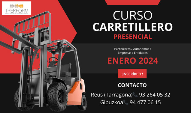 CURSO CARRETILLERO EN TARRAGONA Y GIPUZKOA 2024