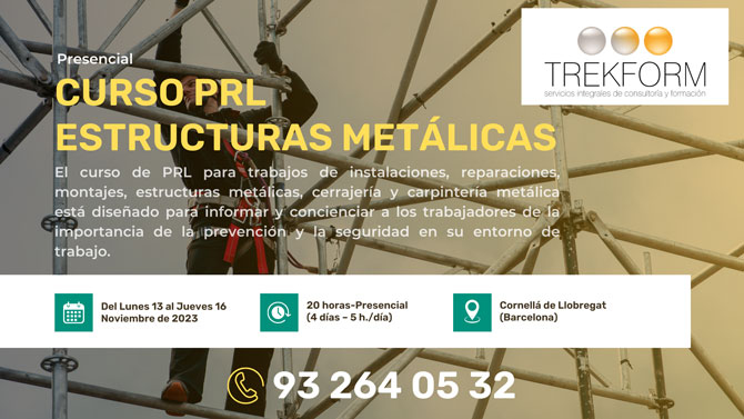 CURSO PRL ESTRUCTURAS METÁLICAS EN BAIX LLOBREGAT