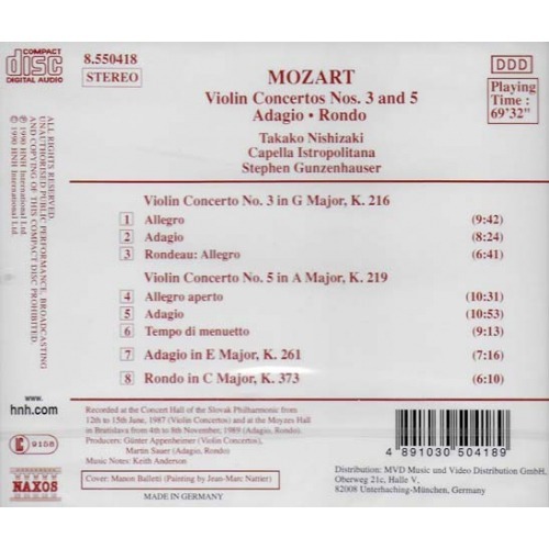 Mozart Conciertos para Violín