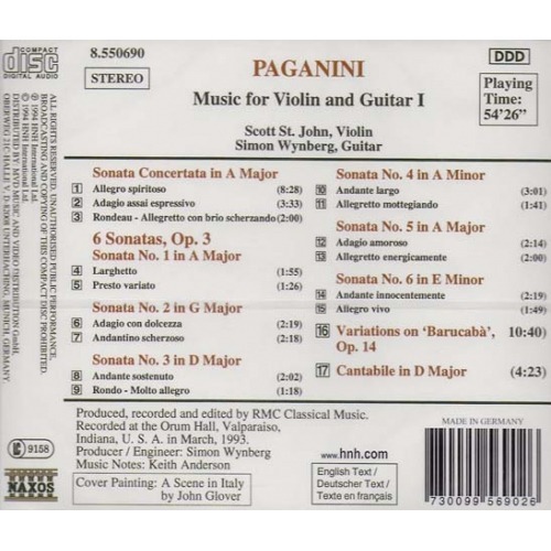 Paganini Música para Violín y Guitarra I