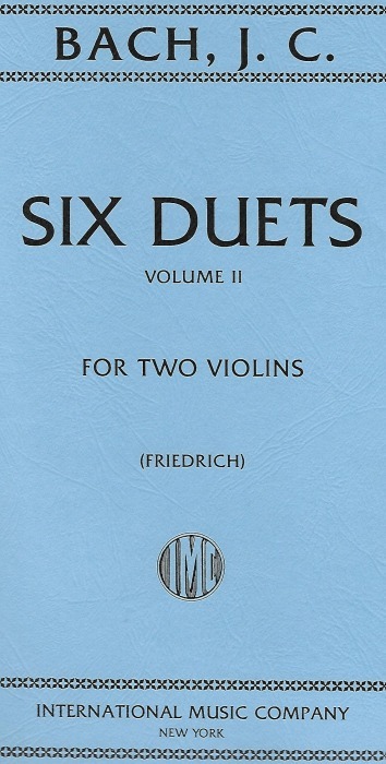Seis Duetos Vol 2, Johann Christian Bach