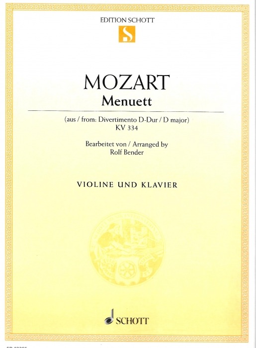 Menuett, Mozart 