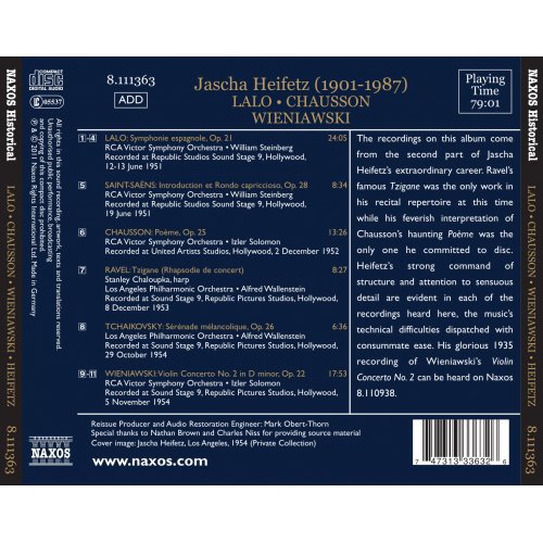 LALO: Symphonie espagnole / CHAUSSON: Poeme / WIENIAWSKI: Violin Concerto No. 2