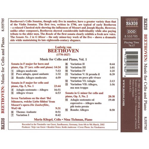 Beethoven Cello Sonatas No. 1 y 2