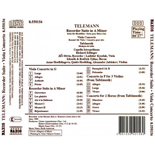 Telemann Recorder Suite in A Minor