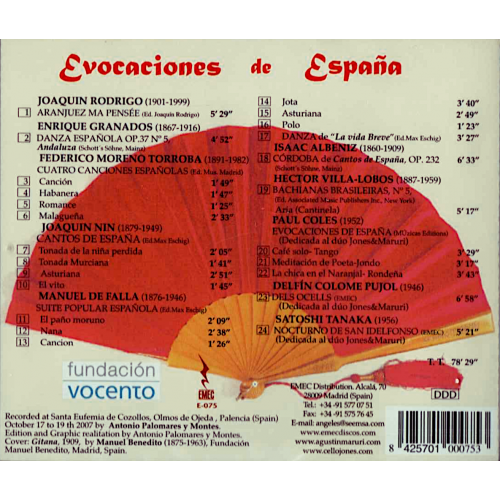 Evocaciones de España - Jones and Maruri Cello-Guitar dúo